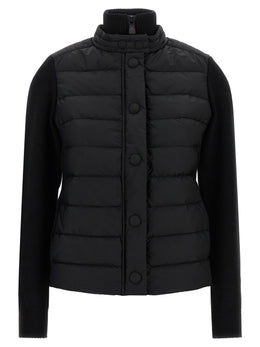 Moncler Grenoble Schwarzer Cardigan aus Polyamid