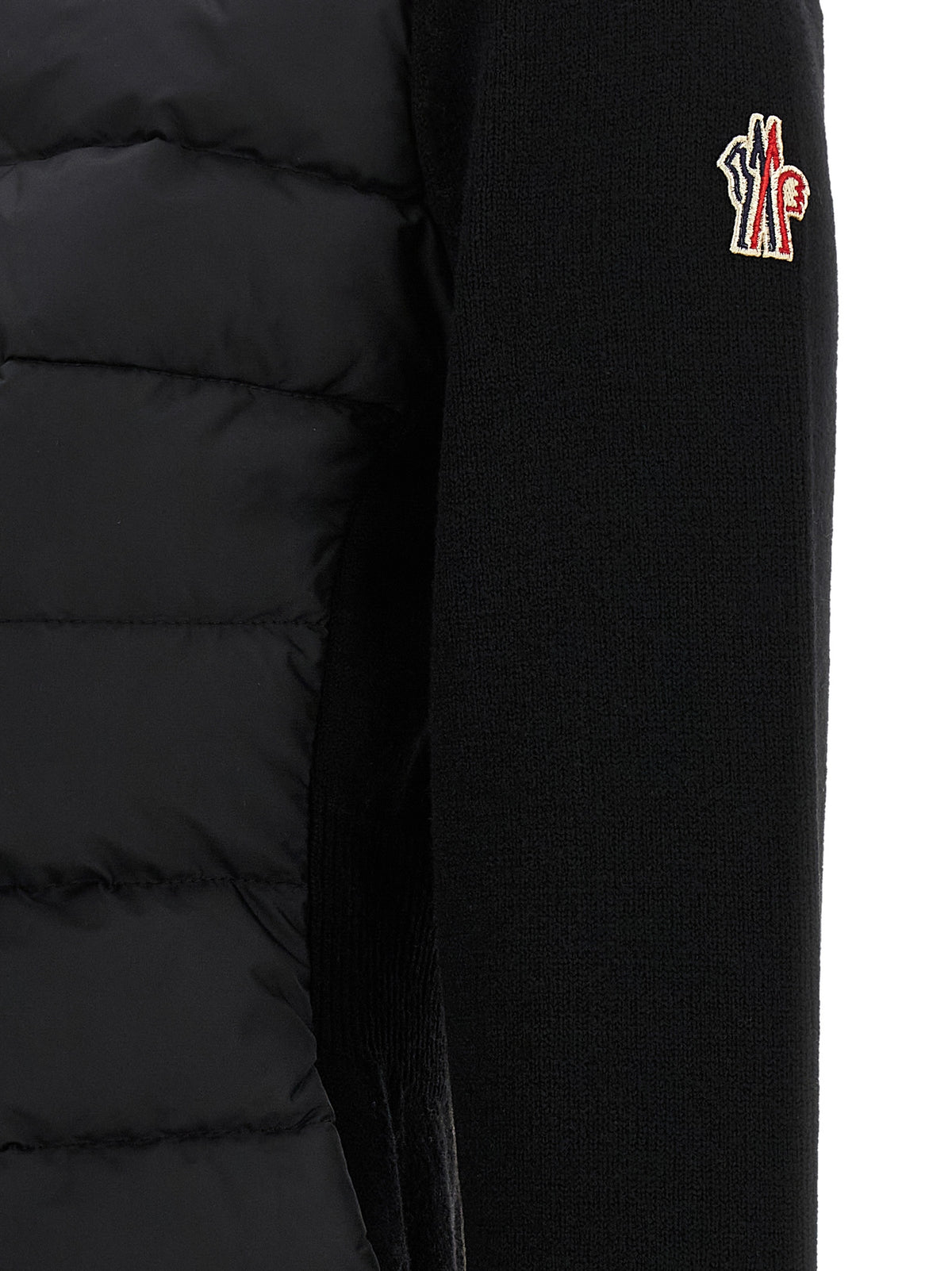 Moncler Grenoble Schwarzer Cardigan aus Polyamid