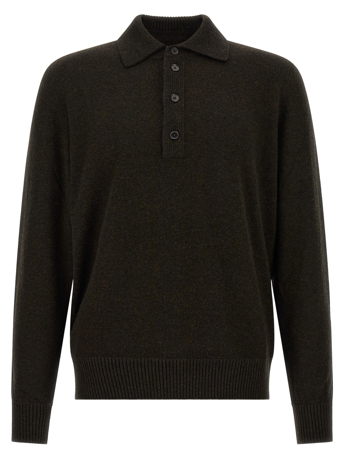 ZEGNA Braunes Woll-Poloshirt