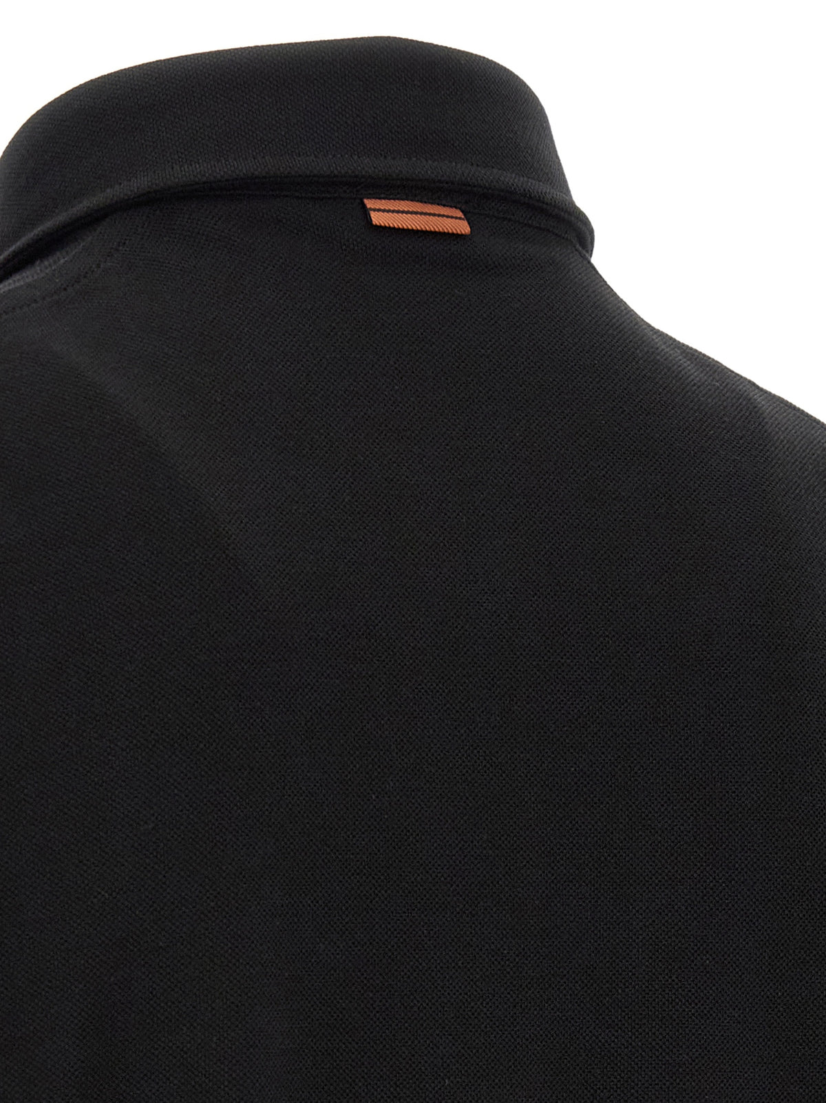 ZEGNA Schwarzes Baumwoll-Poloshirt