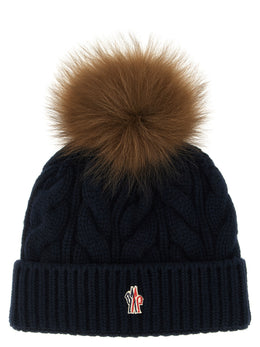 Moncler Grenoble Mütze aus blauer Schurwolle