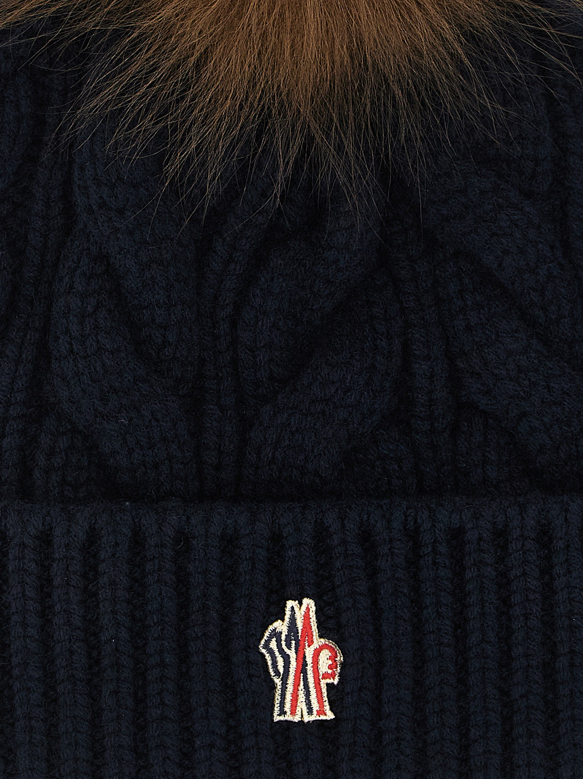 Moncler Grenoble Mütze aus blauer Schurwolle