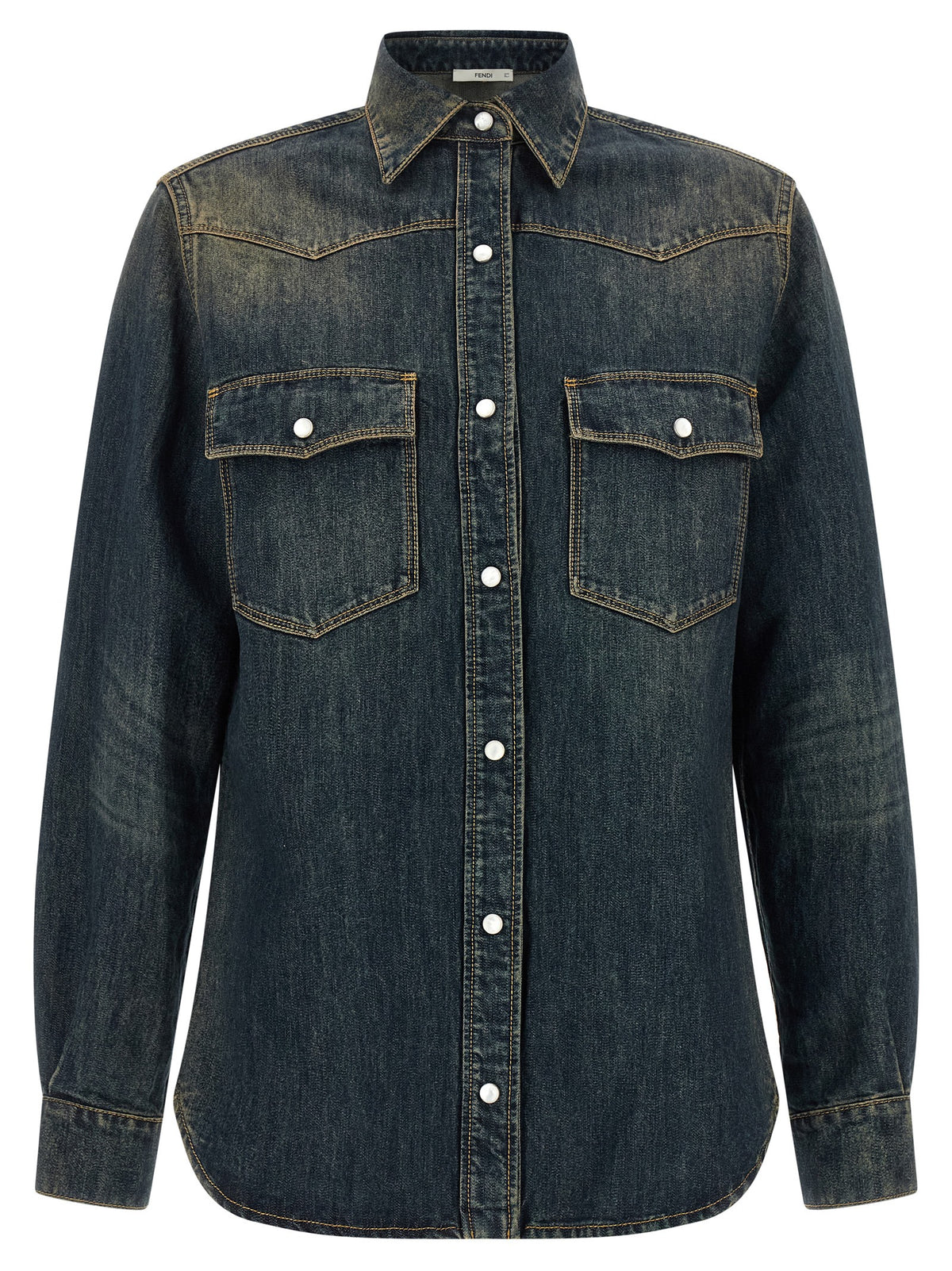 Fendi Blaue Baumwollbluse