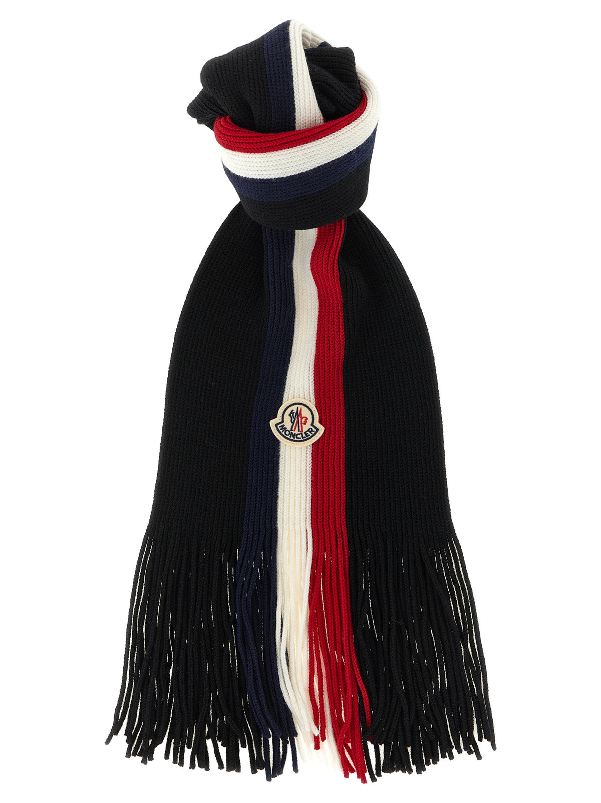 Moncler Schwarzer Foulard aus Schurwolle