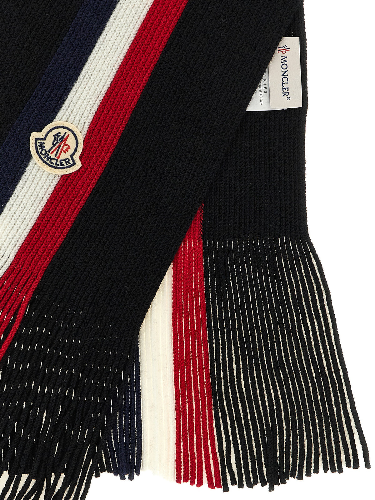 Moncler Schwarzer Foulard aus Schurwolle
