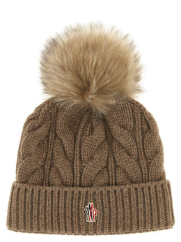 Moncler Grenoble Mütze aus brauner Schurwolle