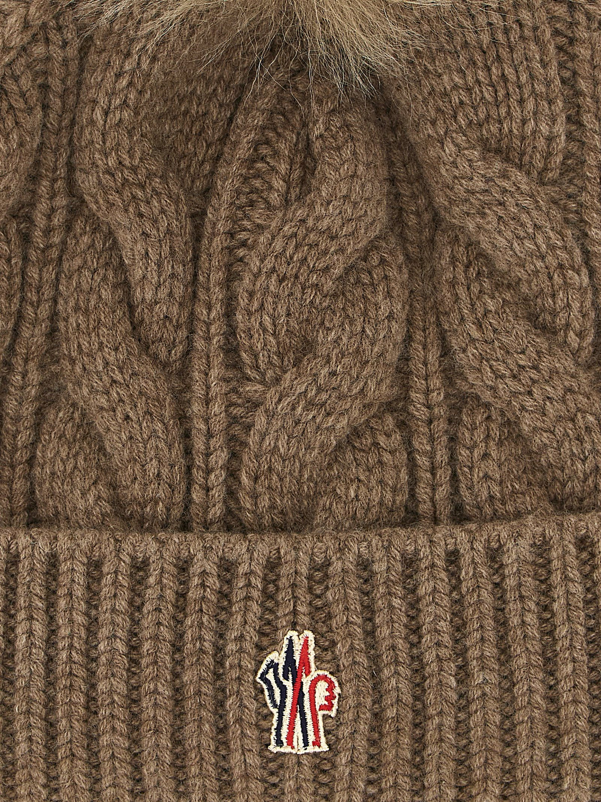 Moncler Grenoble Mütze aus brauner Schurwolle