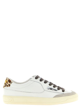 Autry Mehrfarbige Low-Top-Sneaker aus Rindsleder