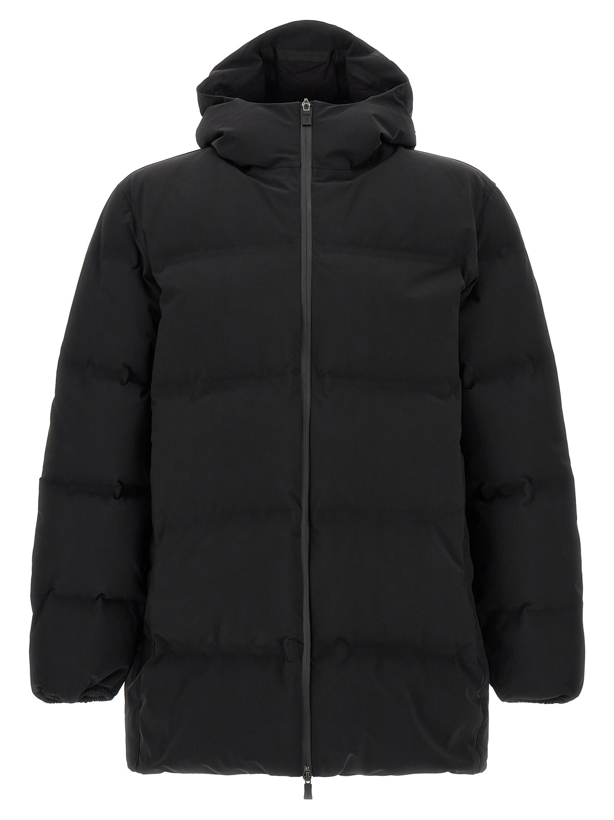 Herno Schwarze Polyamid-Jacke in voller Länge