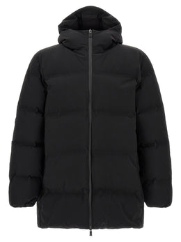 Herno Schwarze Polyamid-Jacke in voller Länge