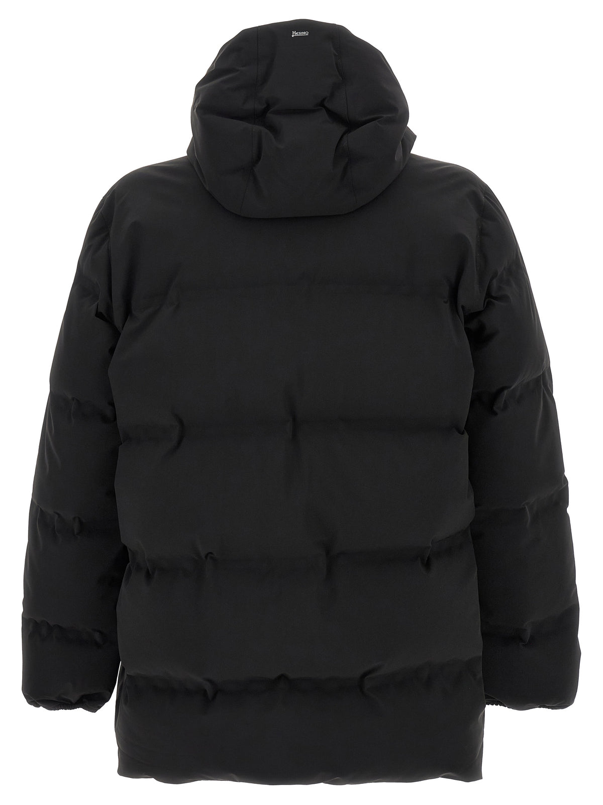 Herno Schwarze Polyamid-Jacke in voller Länge
