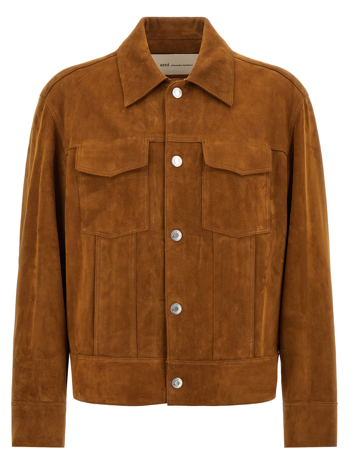 Ami Paris Braune Jacke aus Ziegenleder