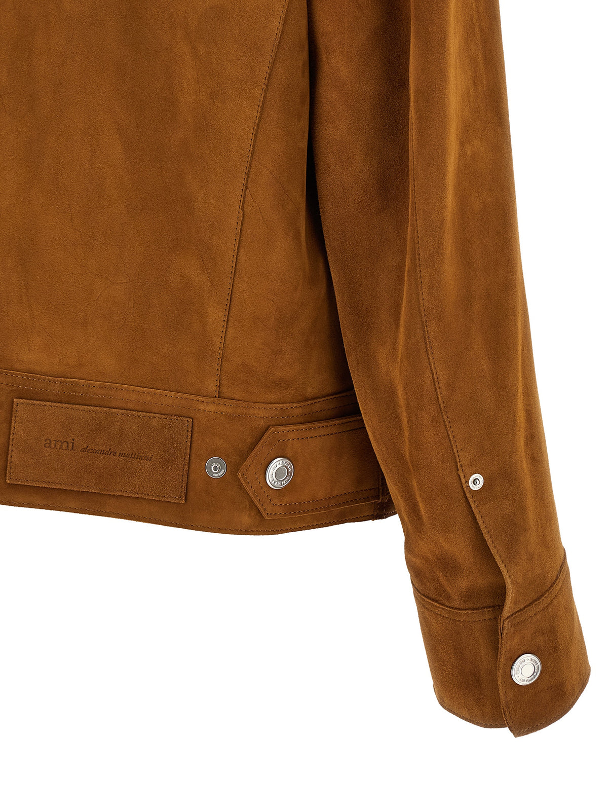 Ami Paris Braune Jacke aus Ziegenleder