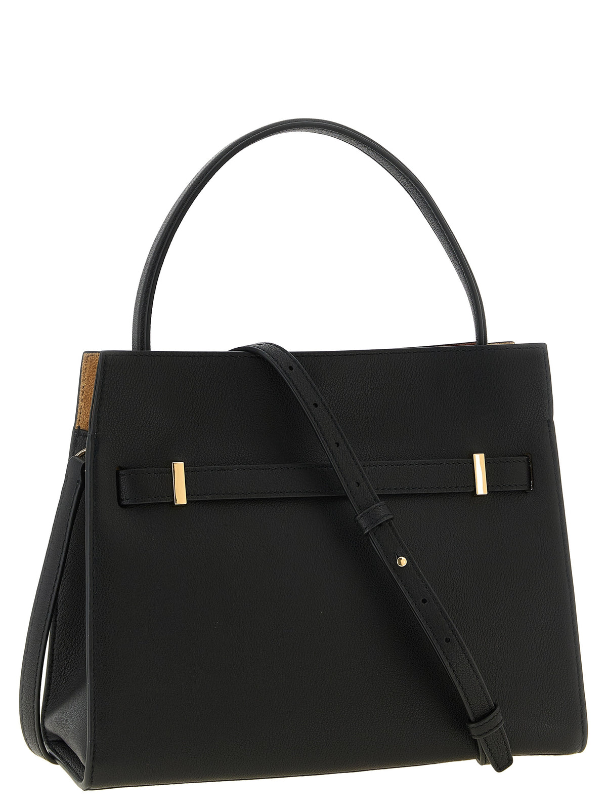 Tory Burch Schwarze Lammleder Umhängetasche