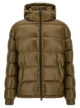Herno Zweifarbige Polyamid-Steppjacke in voller Länge