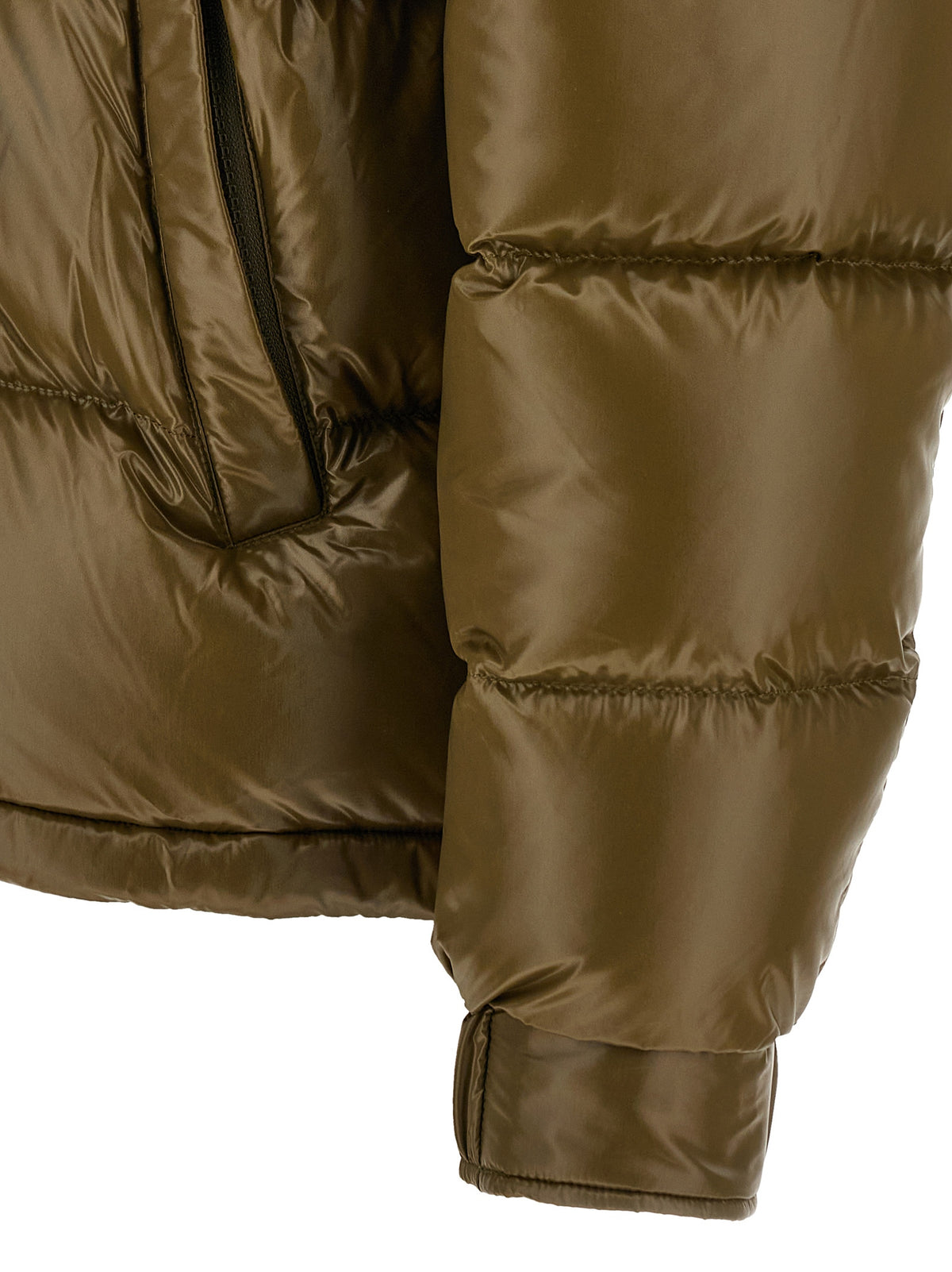 Herno Zweifarbige Polyamid-Steppjacke in voller Länge