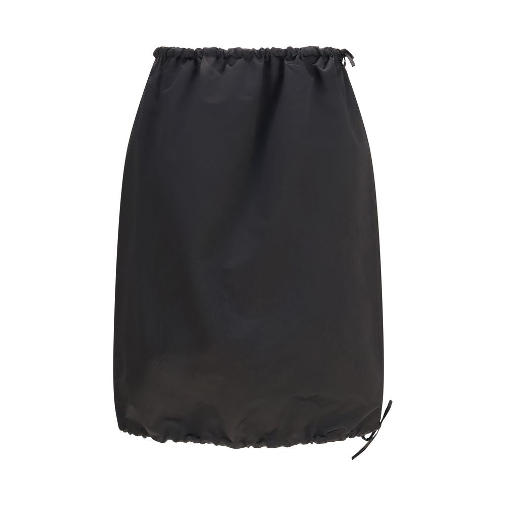 Prada Schwarzer Seiden-Midirock