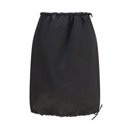 Prada Schwarzer Seiden-Midirock