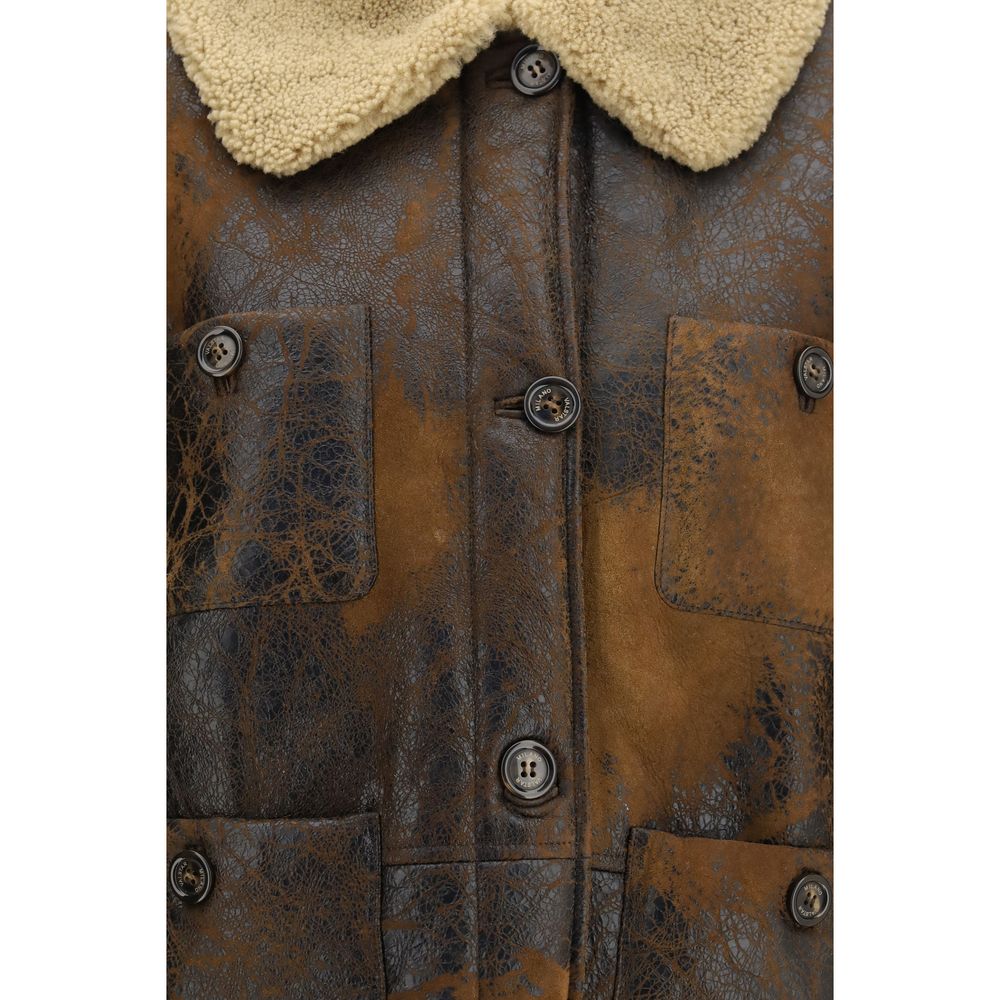 Valstar Braune Lammlederjacke Ovis Aries