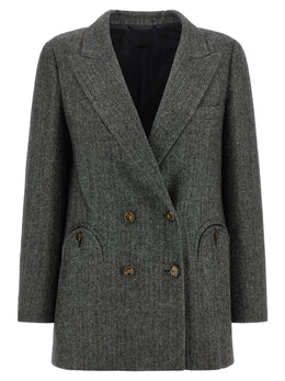 Blazé Milano Grauer Blazer aus reiner Schurwolle