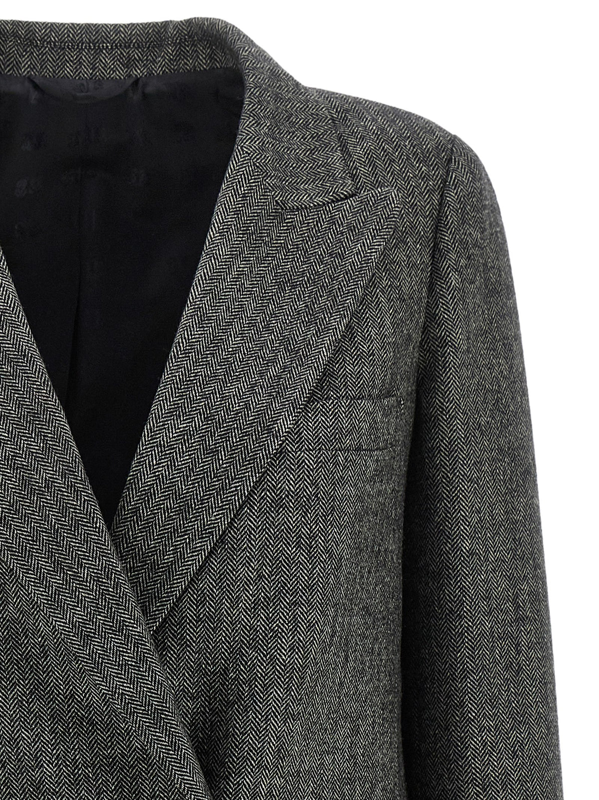 Blazé Milano Grauer Blazer aus reiner Schurwolle