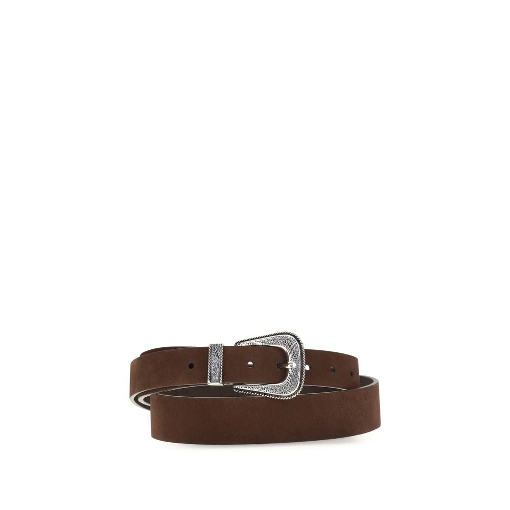 Brunello Cucinelli Brauner Gürtel aus Wildleder
