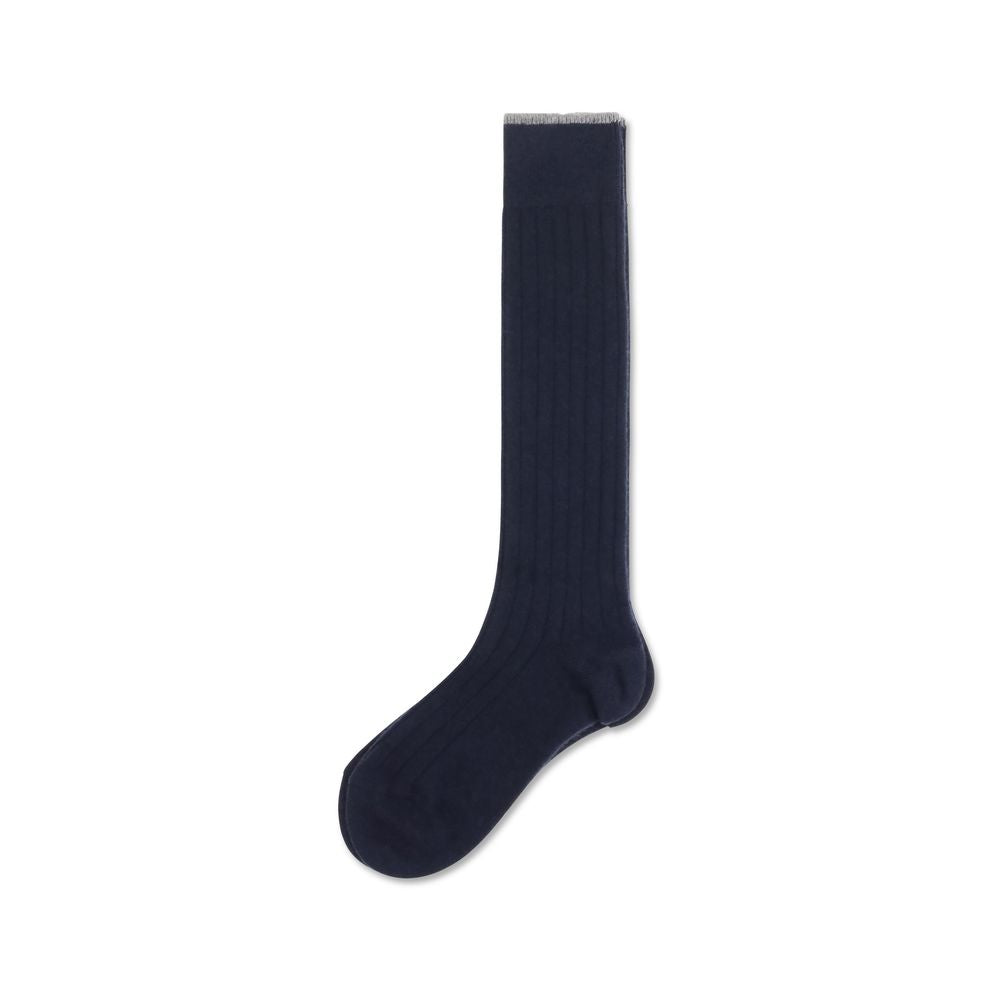 Brunello Cucinelli Blaue Kaschmirsocken