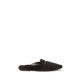 Brunello Cucinelli Ballerinas aus braunem Fell