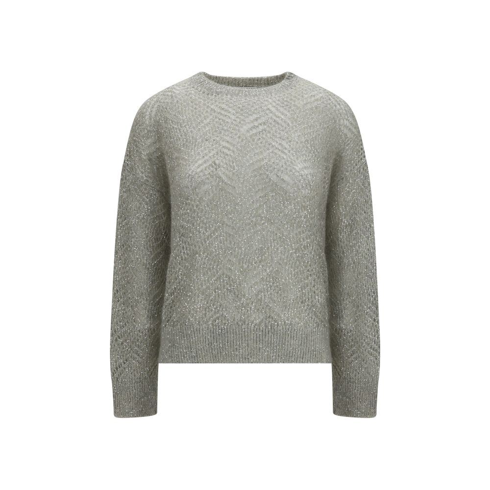 Brunello Cucinelli Graues Sweatshirt aus Leinen