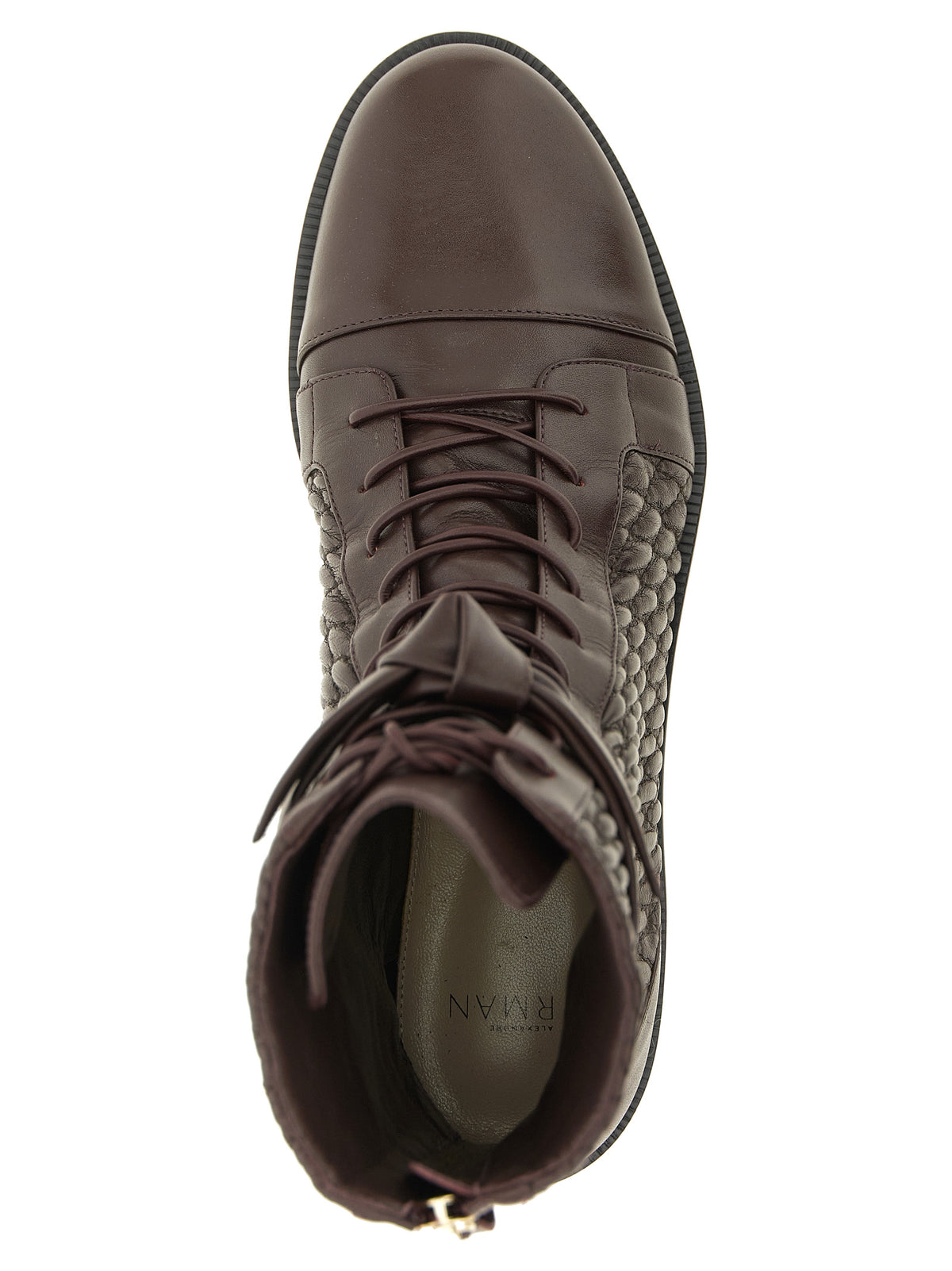 Alexandre Birman Lila Kalbsleder Schnürstiefel