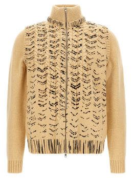 Maison Margiela Beige Virgin Wool Cardigan
