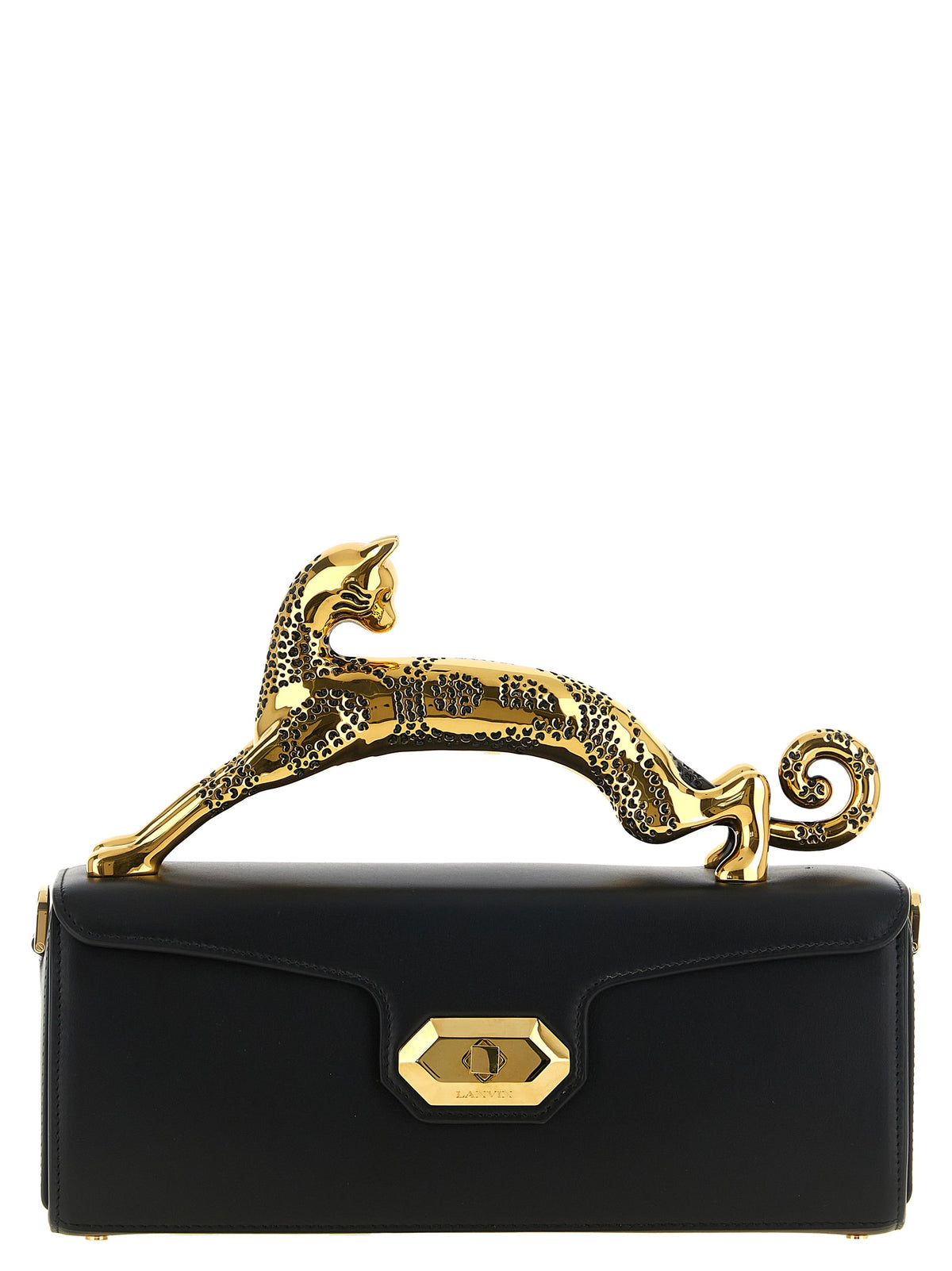 Lanvin Schwarze Kalbsleder-Handtasche