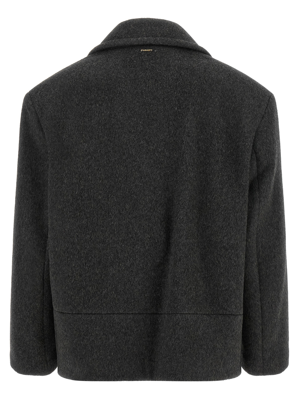 Twinset Grauer Wollmantel