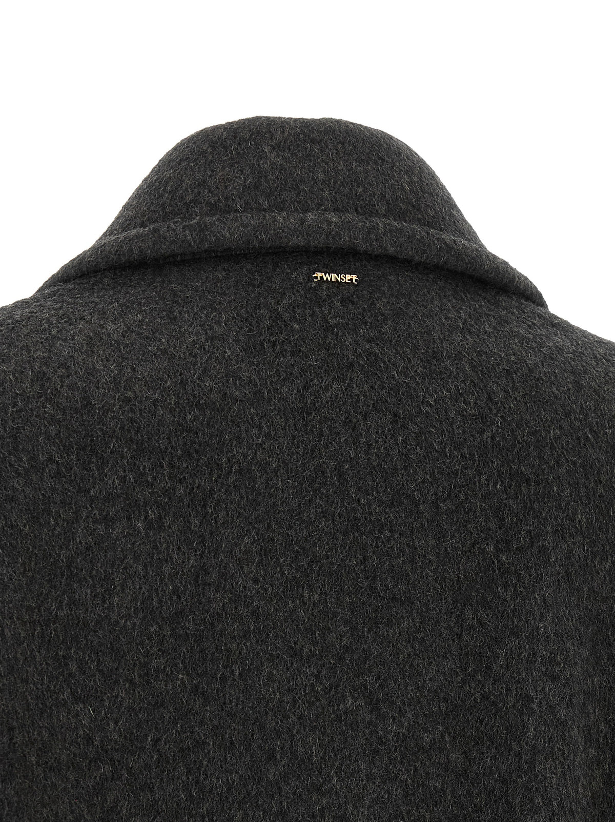 Twinset Grauer Wollmantel