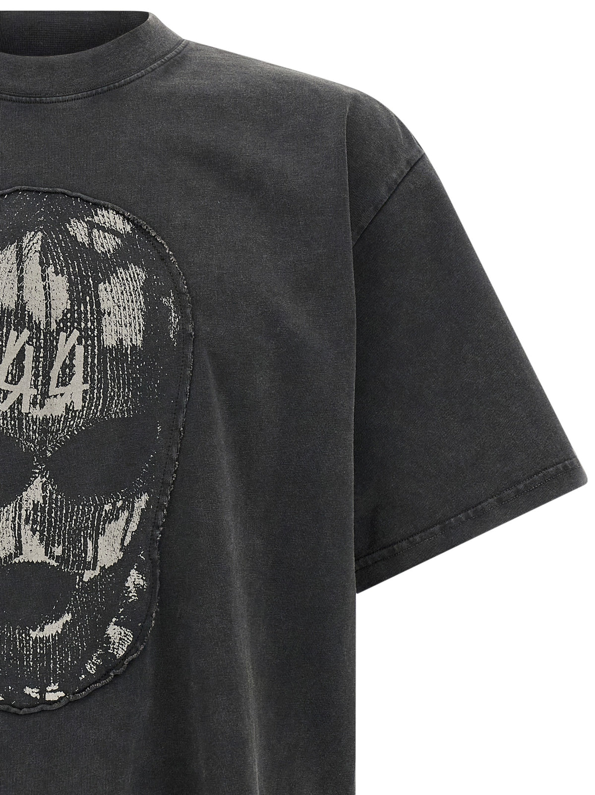 44 Label Group Schwarzes Baumwoll-T-Shirt