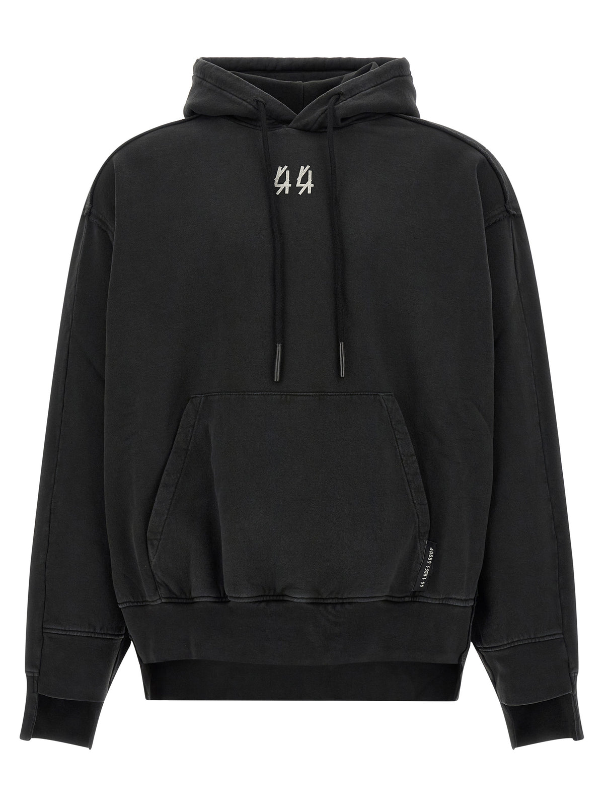 44 Label Group Schwarzer Baumwoll-Sweatshirt