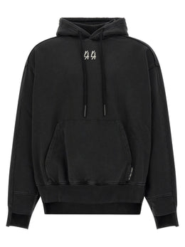 44 Label Group Schwarzer Baumwoll-Sweatshirt