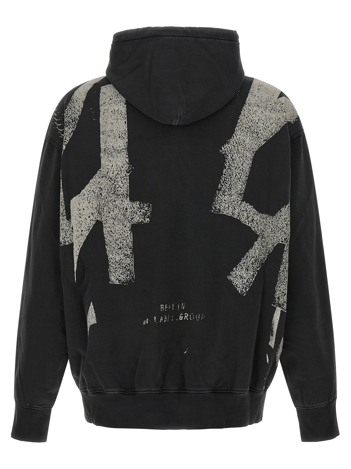 44 Label Group Schwarzer Baumwoll-Sweatshirt