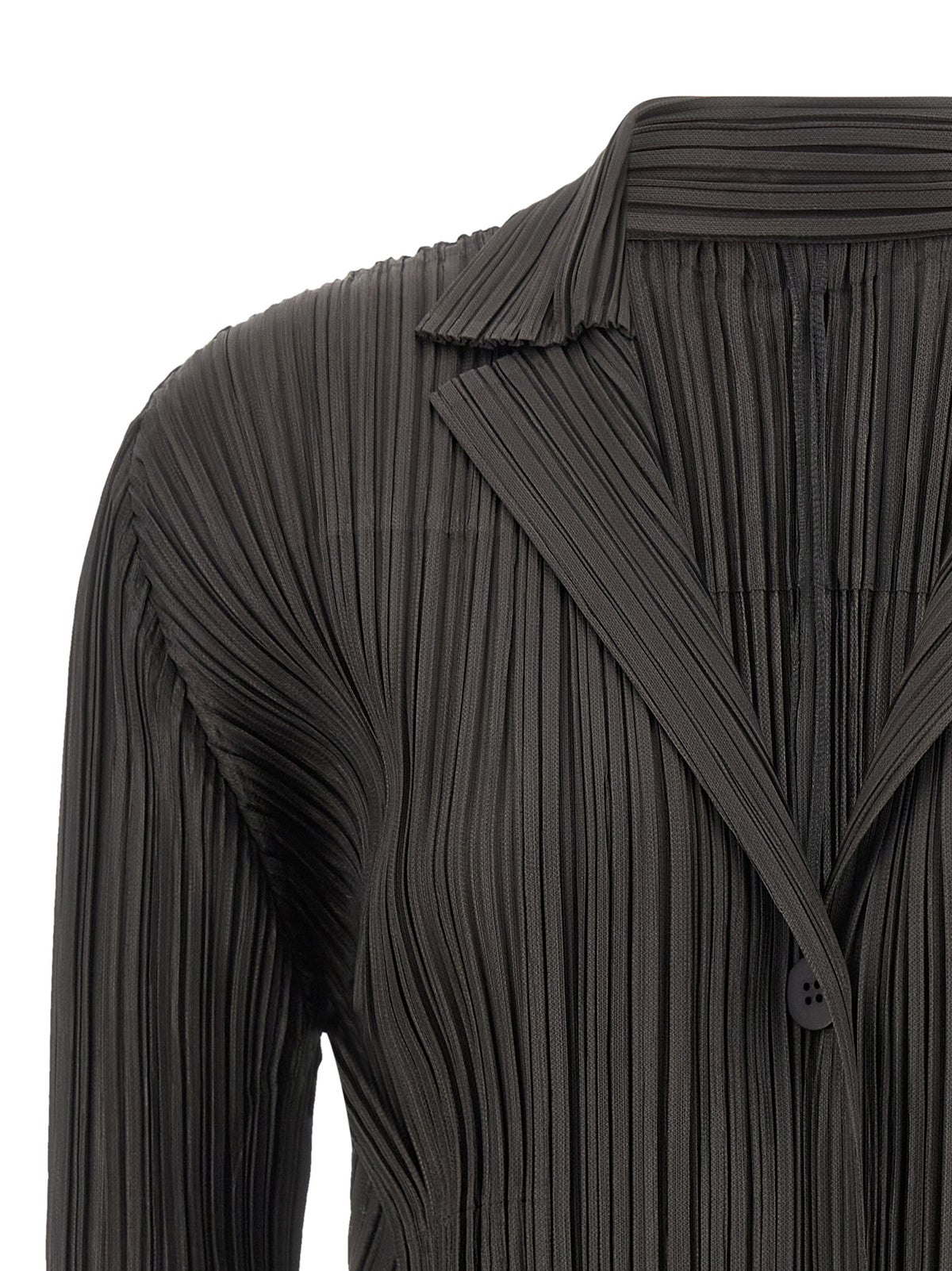 PLEATS PLEASE ISSEY MIYAKE Grauer Polyester-Blazer