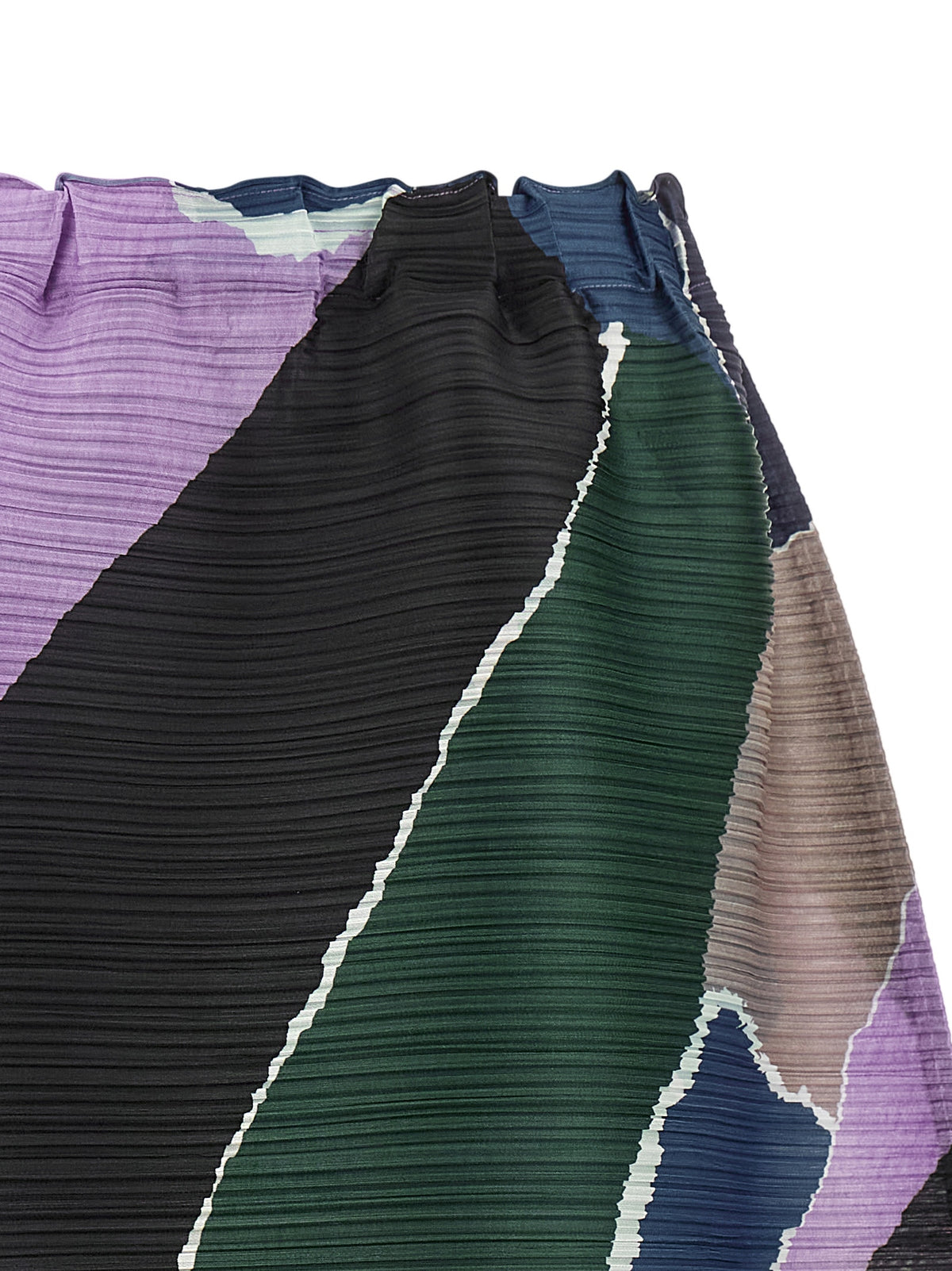 PLEATS PLEASE ISSEY MIYAKE Mehrfarbiger Polyester-Maxirock
