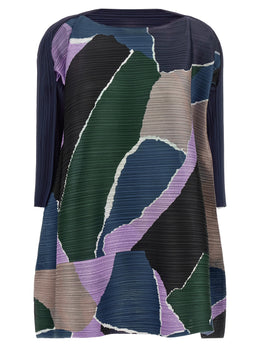 PLEATS PLEASE ISSEY MIYAKE Mehrfarbiges Midikleid aus Polyester