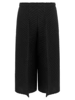 Issey Miyake Schwarze Freizeithose aus Polyester