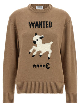 Moschino Beige Virgin Wool Cardigan