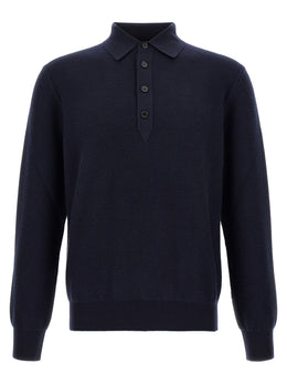 ZEGNA Blaues Kaschmir-Poloshirt