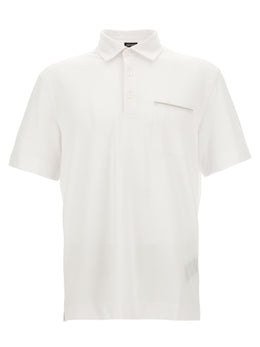 ZEGNA Weißes Poloshirt aus Baumwolle