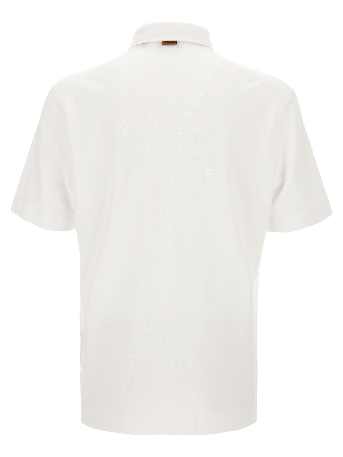 ZEGNA Weißes Poloshirt aus Baumwolle