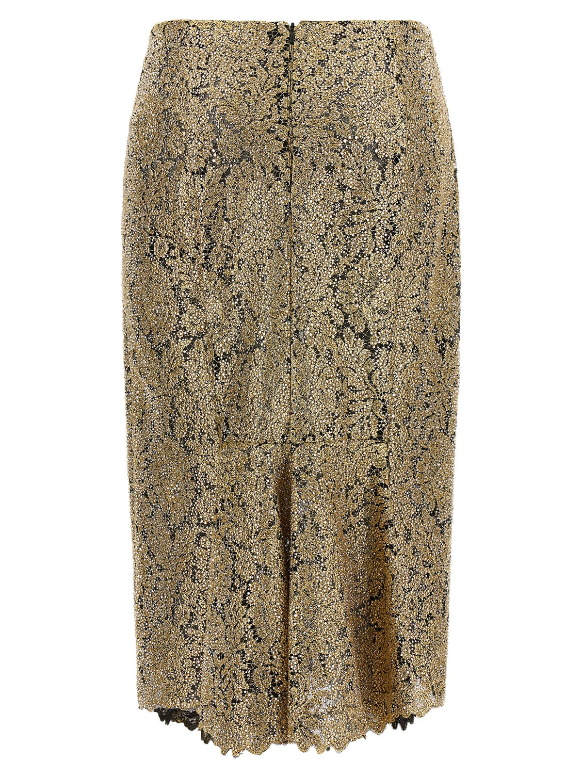 Ermanno Scervino Midi-Rock aus Gold-Polyester