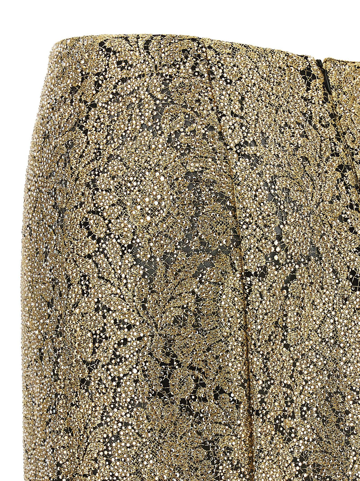 Ermanno Scervino Midi-Rock aus Gold-Polyester