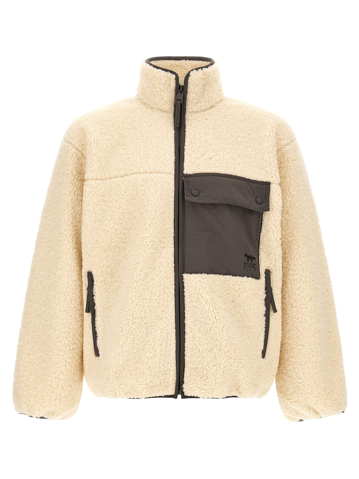 Maison Kitsuné Beiger Wollmantel