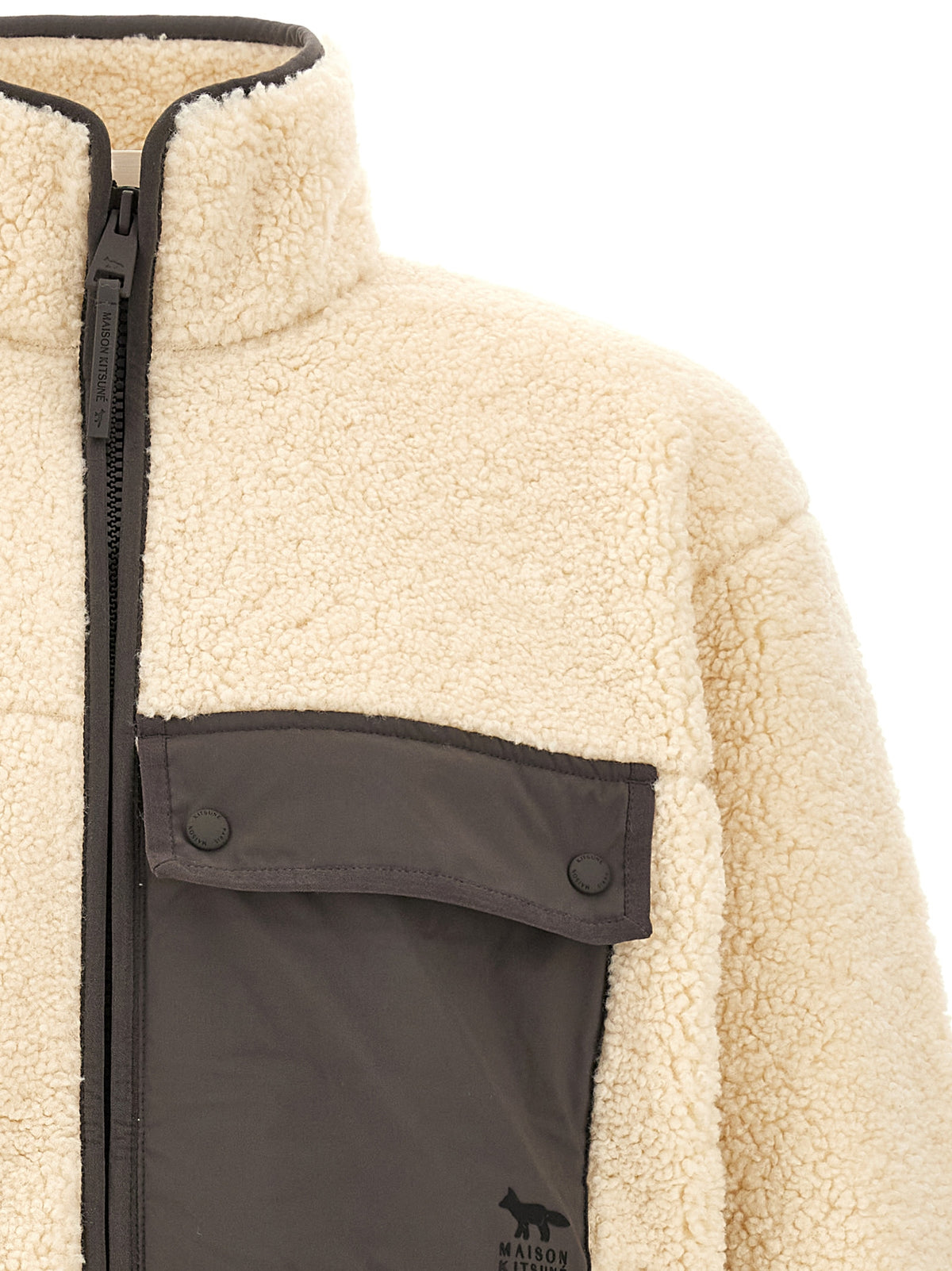 Maison Kitsuné Beiger Wollmantel
